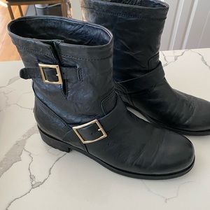 Jimmy Coo Biker Boots, 41.5